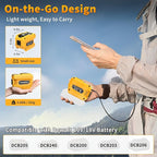 2 Pack Kzreect 220W Power Inverter Compatible with DeWalt 20V/18V Batteries (Battery Not Included), DC to 110V AC Converter with 1 AC Outlet, USB-C, Dual USB-A & 400LM LED Light for Camping, Emergency