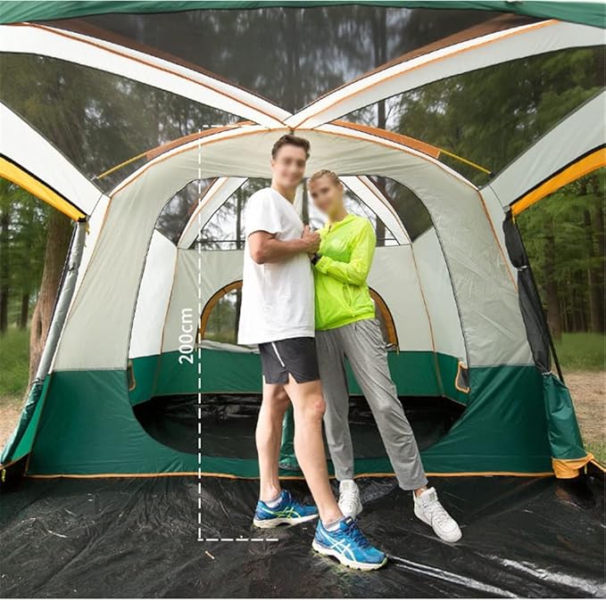GeRRiT Large Camping Tent Travel Double-Layer Tent Waterproof Family Camping Tent Outdoor Camping Tent