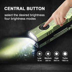 JETBeam E26 EDC Flashlight 1800 Lumens USB C Rechargeable with Green Beam,UV and White LED Combo,Portable Pocket Lights Triple Sources for Outdoors Emergency Working,Pet Urine,Stain Detecton