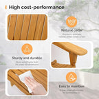 VINGLI Folding Adirondack Chairs Set of 4, Wood Adirondack Chair for Outdoor, Foldable Fire Pit Chairs for Patio, BBQ, Porch, Yard, Pool