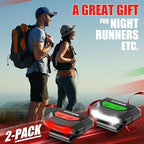 2-Pack Rechargeable Cap Light,Portable headlamps,Clip on Hat with Motion Sensor,Lightweight IPX4 Waterproof,White/Red/Green Night Vision LED Lights for Hunting Fishing Camping Hiking Cycling