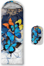 HOSIMA Butterfly Sleeping Bags for Adults and Kids for Camping,Black Gothic Ultralight Sleeping Bag for Cold Weather Summer.
