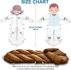 Walkable Toddler Sleeping Bags for Kids, Boys Girls (2T-4T) - Puffy Camping Sleeping Sack for Indoor, Outdoor, Travel, Sleepover, Slumber Party (up to 46 in)- Machine Washable, Lightweight