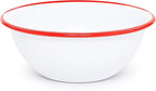 Enamelware Starter Set, 16 piece, Vintage White/Red