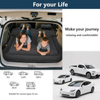 SUV Air Mattress for Camping, Air Mattress for Car Compatible with SUV, Camping Bed with Pump, Inflatable Sleeping Pad for Car Backseat, Truck Travel Bed for Road Trip (Black)