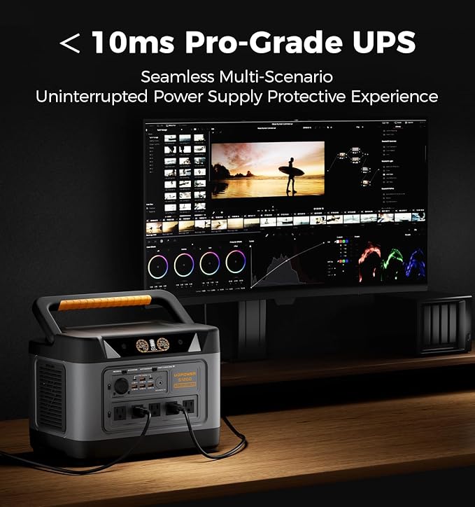 S1200 Portable Power Station, 1190Wh LiFePO4 Battery, 1200W (1800W Surge) AC Output, Solar Generator for Camping, Emergency,RVs(Solar Panel Optional)