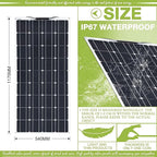 800 Watt Solar Panel Kit, 2 × 400 Watt Flexible Solar Power Panel Photovoltaic Module with 40A Solar Charge Controller Monocrystalline Solar Panel for Camping Off Grid Battery Charging Boat