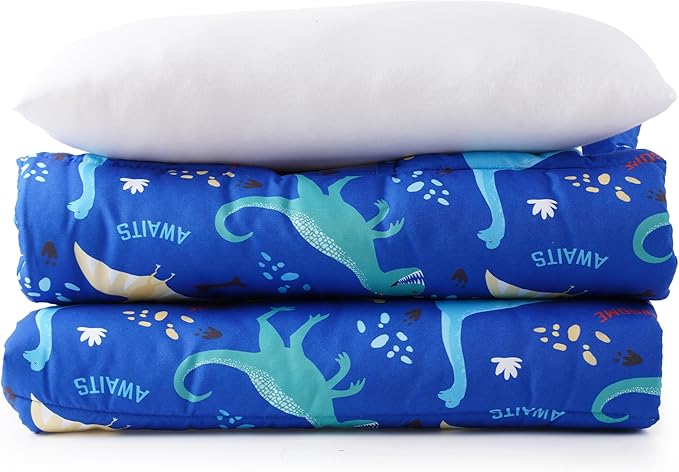 Bunnikins & Clover Toddler Nap Mat with Removable Pillow, Nap Mats for Preschool, Easy Clean Toddler Nap Pad for Kindergarten, Kids Sleeping Bag for Travel Camping