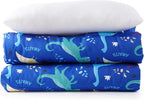 Bunnikins & Clover Toddler Nap Mat with Removable Pillow, Nap Mats for Preschool, Easy Clean Toddler Nap Pad for Kindergarten, Kids Sleeping Bag for Travel Camping