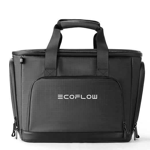 EF ECOFLOW Portable Power Station Delta 3 Classic with Waterproof Bag, 1024Wh LiFePO4 Battery, 1800W AC/100W USB-C Output, 1 Hr Fast Charge, Solar Generator for Home Backup, Outdoor & RVs