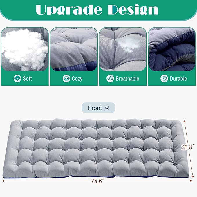 ABORON Heavy-Duty Folding Guest Bed for Adults, 500lb Capacity, Portable Extra Cot with 1235D Double Layer, Ideal for Indoor Guest Stays & Temporary Home Use