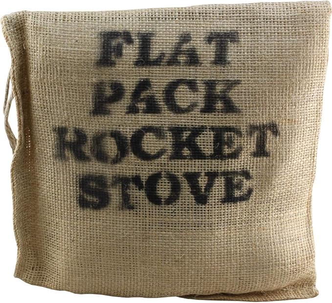 Camping Survivalist Prepper Flat Pack Stainless Steel Mini Rocket Stove