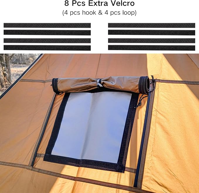 SoloWilder Stove Jack Kit for Tent Highly Flame-Retardant DIY Stove Jack for Hot Tent 9.5" x 9.5"