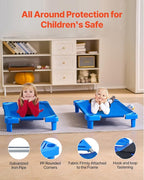 VEVOR Stackable Kiddie Cot, 6 Pack Portable Toddler Nap Cots, Standard Size 40" L x 23" W Daycare Cots for Kids, Preschool Classroom Daycare Beds for Sleeping, Resting, Naptime, Blue
