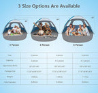 NXONE Beach Tent Sun Shelter with UPF 50+ UV Protection, Lightweight Easy Setup Portable Beach Canopy for Family, Large Space for Beach, Camping & Outdoor, 3/4/6 Person