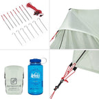 Featherstone Backbone Ultralight Tent for Backpacking, Camping, Thru Hiking - Trekking Pole Backpacking Tent - Waterproof, Single-Wall, Durable Shelter - Compact, Light, & Easy to Carry