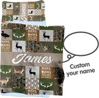 Personalized Toddler Nap Mats for Preschool, Custom Name Kids Sleeping Bag for Daycare, Roll Up Sleeping Mat with Removable Pillow and Soft Dot Minky Blanke for Boys Camping Travel