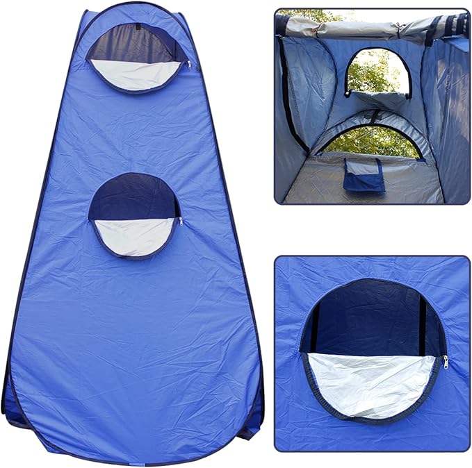Pop Up Tent Upgrade Privacy Shower Tent Portable Outdoor Sun Shelter for Toilet Camping Biking Beach with Carry Bag | Upgrade, Privacy, Outdoor, Sun Shelter, for Toilet, Camping, Biking, Beach, with Carry Bag