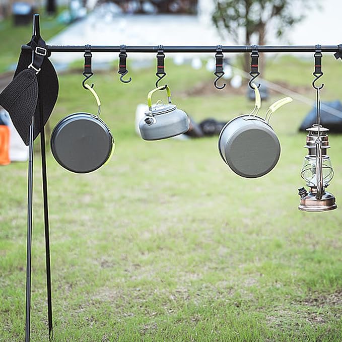 12 PCS Ice Fishing Shelters Hooks, Coat Hooks Hanger Hanging Ice Shanty Camping Light Cookware Hanger Hooks Pots Hanging Hooks Camping Bag Stroller, Hanging Storage Fishing&Hunting Accessories