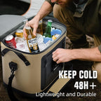 40 Can Soft Cooler Bag - Insulated Leak-Proof Large Cooler Bag with Roll-Top Waterproof Seal | Portable Ice Chest for Camping, Beach, Travel, Picnics | 24HR Cold Retention