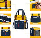 Maelstrom Lunch Box for Women, 20L Insulated Lunch Bag Men, Leakproof Double Deck Cooler Bag, Soft Lunch Cooler with Quick Access Flip-Top Lid for Work, Beach,Travel, Camping