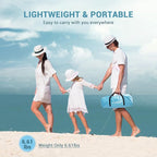 Elegear CumbreX™ Beach Tent Sun Shelter with Canopy, 6-8 Person Beach Tent, Easy Setup UPF 50+ UV Protection Portable Lightweight Double Silver Coating Cabana Sun Shade Shelter - Sky Blue