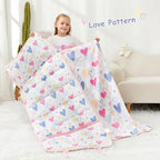Toddler Nap Mat, Kids Sleeping Bag with Pillow & Minky Blanket, Girls Extra Large Rolled Nap Mats for Preschool Daycare Camping Kindergarten