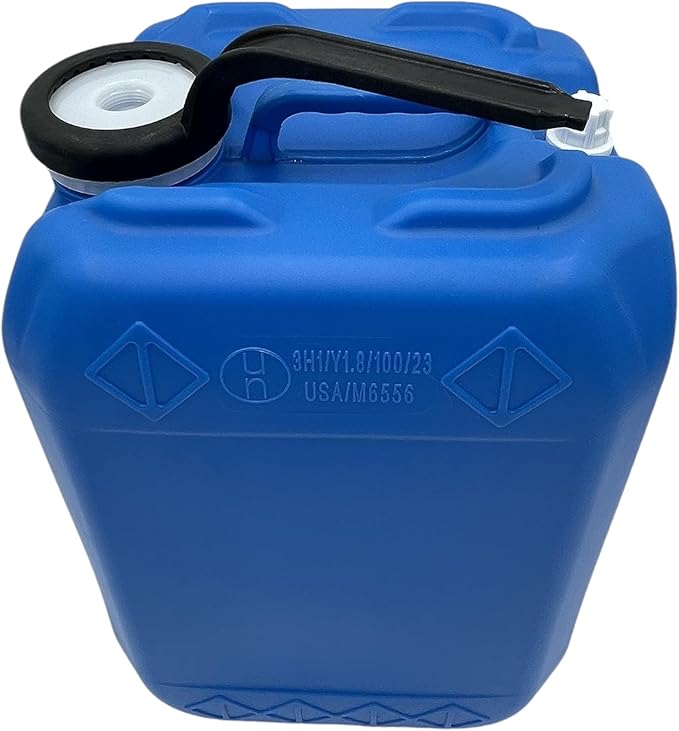 5 Gallon Stackable Emergency Water Storage Container | Beverage Dispenser | Carboy | Jerrican | 70MM Cap with 3/4" punchout for Spigot | 1 Pack | 1 Spigot | 1 Cap Wrench | 5 Gallon Capacity