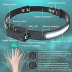 SEVENKA 3 Rechargeable Headlamps with Red Light, LED Headlamp Flashlight with Carrying Case, 1000 Lumen 230° Wide Beam & Spot Light, Sensor Mode, 2.47oz Lightweight Head Lamp for Camping