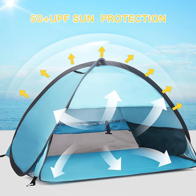 Pop Up Dog Beach Tent,Mini Head Tent,can be Fixed Small Dog Beach Sun Shelters Tent,shelter for cat,Waterproof and Breathable Mobile Phone Stand with Nails