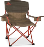 Kelty Deluxe Lounge Chair – Folding Outdoor Camp Chair, Insulated Cupholders, Customized Recline, Steel Frame, Padded Roll Storage, 2024 (Deep Lake)