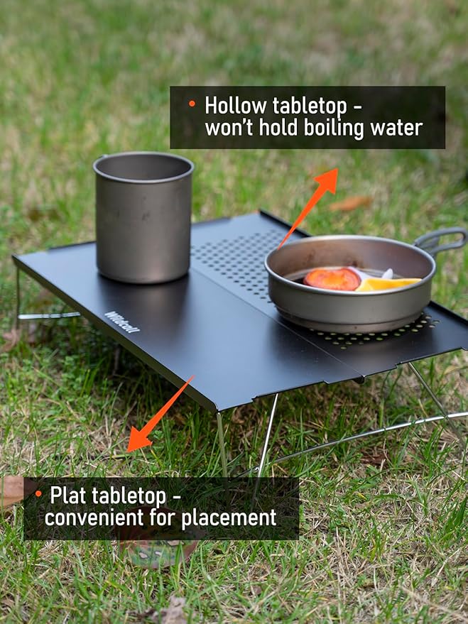 WildCall Mini Solo Folding Table Ultralight Compact with Carry Bag for Backpacking Camping Hiking Beach