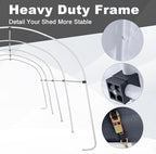 HOMPUS 10x20 Heavy Duty Carport, 180G PE Waterproof Canopy, Load Garage Shelter, Outdoor Storage Tent for Cars/Trucks/Boats/Equipment with Double Roll-Up Doors & Ground Anchors