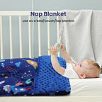 Kids Nap Mat Portable Slumber Bags with Removable Pillow and Blanket for Girls Boys, Lightweight Extra Large Sleeping Bag for Preschool Camping Daycare
