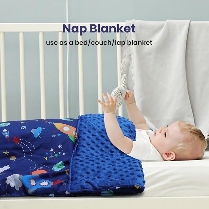Kids Nap Mat Portable Slumber Bags with Removable Pillow and Blanket for Girls Boys, Lightweight Extra Large Sleeping Bag for Preschool Camping Daycare