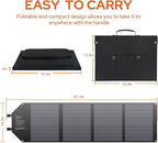 EnginStar 100W Foldable Solar Panel w/ 18V DC Outlet for Portable Power Stations EnginStar/Jackery/Rockpals/Flashfish, Portable Solar Generator with USB-A USB-C QC 3.0 for Outdoor Camping Van RV Trip