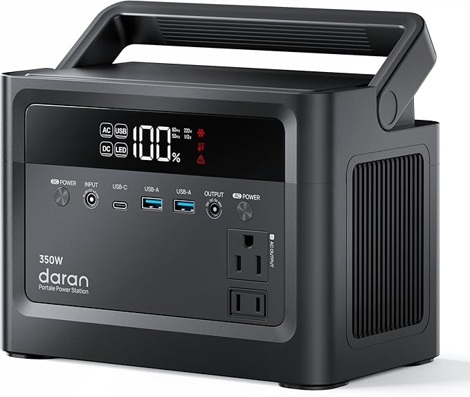 2026 Portable Power Station 230.4Wh LiFePO4 Battery, 350W Power Bank with AC Outlet 110V/ 700W Surge, Solar Generator Fast Charging for Hurricane Emergency, Laptop, Camping, RV, Off-Grid Living