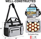 MIER Leakproof Insulated Cooler Lunch Bag for Adult Men Women 30 Can Cooler Bag with Top Flip Lid, 18L, Multiple Pockets (Grey-No Luggage Strap)