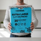 Kona XXL Ice Packs for Coolers – 2 lb Reusable Slim Freezer Packs, Long-Lasting Dry Ice Alternative for Cooler Bags, 13×10 Inch, Fast Freeze (-5 °C), Available in Multiple Pack Quantities