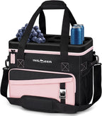 INSMEER Soft Cooler Bag with Hard Shell & 4 Cup Holders, 55 Cans 40L Collapsible Soft Sided Cooler, 100% Leakproof Insulated Cooler Bag Portable for Beach Travel Camping Picnic