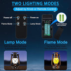 Solar Lantern Outdoor, Hanging Solar Lights Flickering Flame LED Vintage Lantern, Waterproof Camping Lamps, Auto On/Off Landscape Decor for Patio Garden Yard Pathway Porch, Rechargeable Lanterns 2Pack