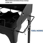 Propane Double Burner for Outdoor Cooking Two Camping Stove with Removable Windscreen and Detachable Legs Stand for Home Brewing, Camping, BBQ