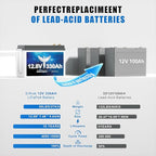 12V 330Ah Lithium LiFePO4 Battery, 200A BMS Rechargeable Lithium Iron Phosphate Battery, Up to 15000 Cycles, 4224Wh-Higher Energy Density, Perfect for Solar Energy Storage, Backup Power, RV, Camping