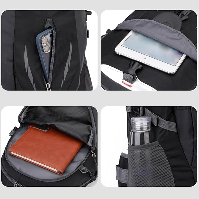 Hiking Backpack Men | 40L Lightweight Backpack Camping Bag - Rucksack Waterproof Bag Storage Organizer for Cycling Camping Sports Fishing Climbing Travel Backpacking