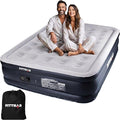 Pittman - Air Mattress Queen with Built in Pump - 18" Queen Air Mattress - Comfort Series Self Inflates & Deflates Fast - Easily Folds Away - Treat Your Guests to a Luxury Air Bed