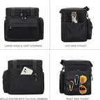 Tactical Lunch Box for Men, Insulated Lunch Bag Adult, Thermal Lunchbox Leakproof Waterproof Cooler Bag, Large Lunch Pail for Work Office Camping Travel (Black)