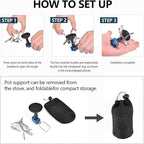 Widesea Camping Burner Stove 3300W Outdoor Gas Stove Small Backpacking Stoves Portable Bottletop Backpacking Stove Portable Tourist Survival Bushcraft Kitchen