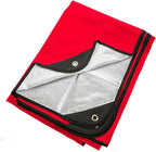 Arcturus Insulated Tarp, Reusable Heavy Duty Thermal Survival Blanket – 60x82in, Reflects 90% Body Heat, Waterproof, Windproof, 3-Layer Design, Reinforced Grommets, Red
