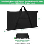 Griddle Storage Bag fit for Weber 6789 Full Size and Weber Genesis 400 Series Griddle Insert, Durable Handles and Thickened Bottom, Black