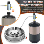 Propane Camping Stove, Portable Camp Gas Stove 13500BTU Burners with Piezo Ignition, Carrying Bag